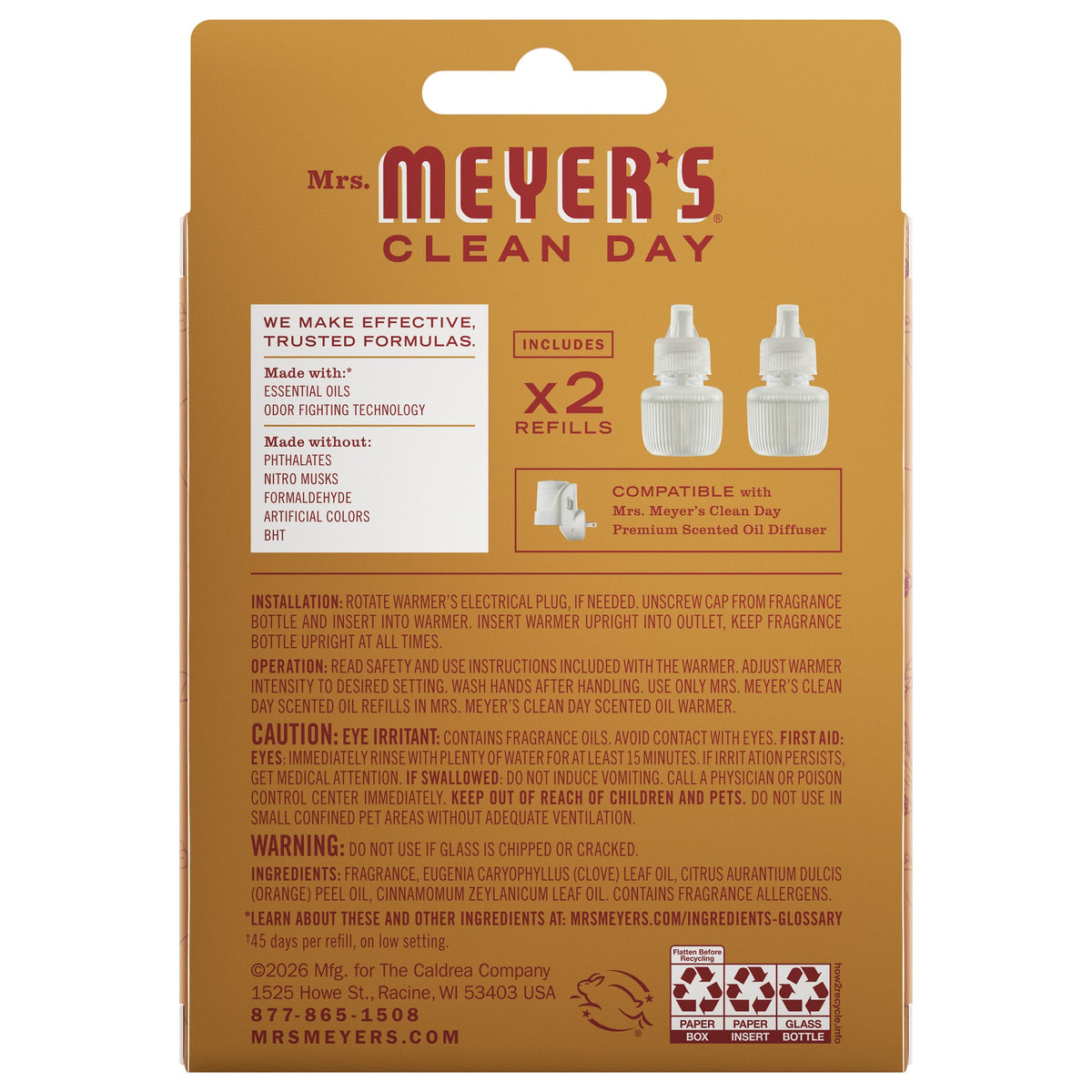 Apple Cider Plug In Scented Oil Refill 2-Pack