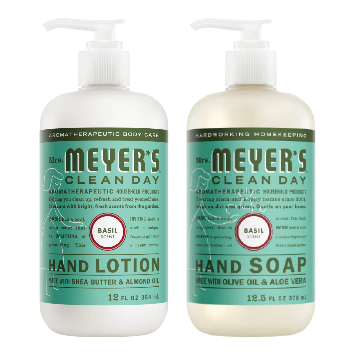 Mrs. Meyer's Basil Hand Care Basics Set