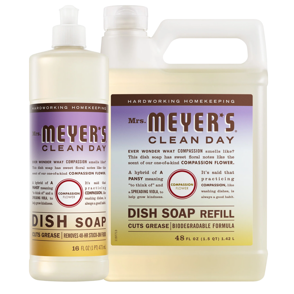 Mrs. Meyer's Compassion Flower Liquid Hand Soap & Refill Set