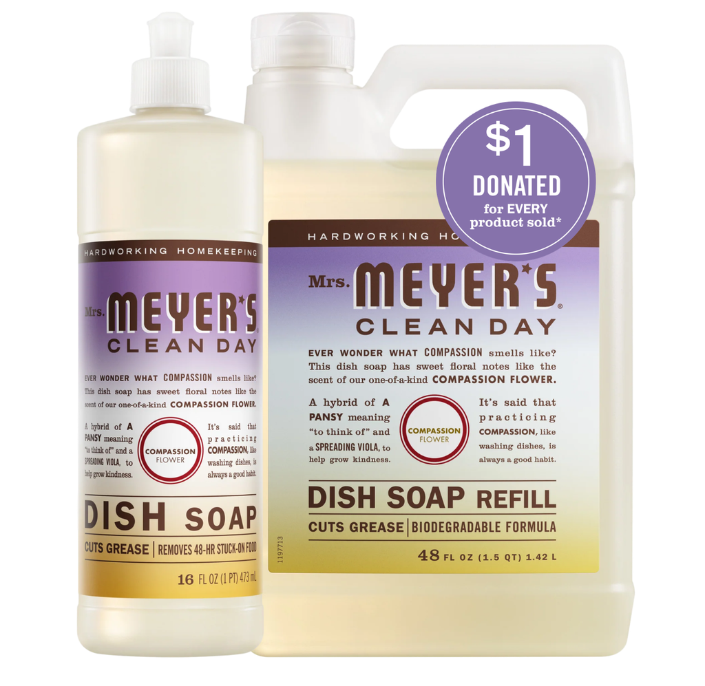 Mrs. Meyer's Compassion Flower Liquid Hand Soap & Refill Set