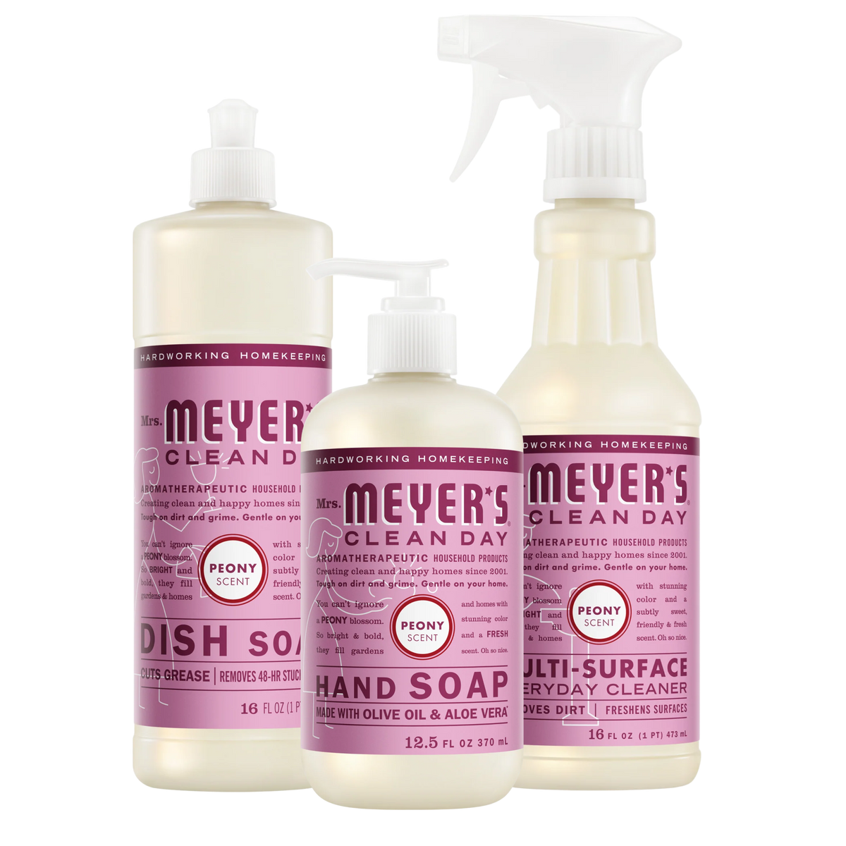 Mrs. Meyer's Peony Kitchen Basics Set