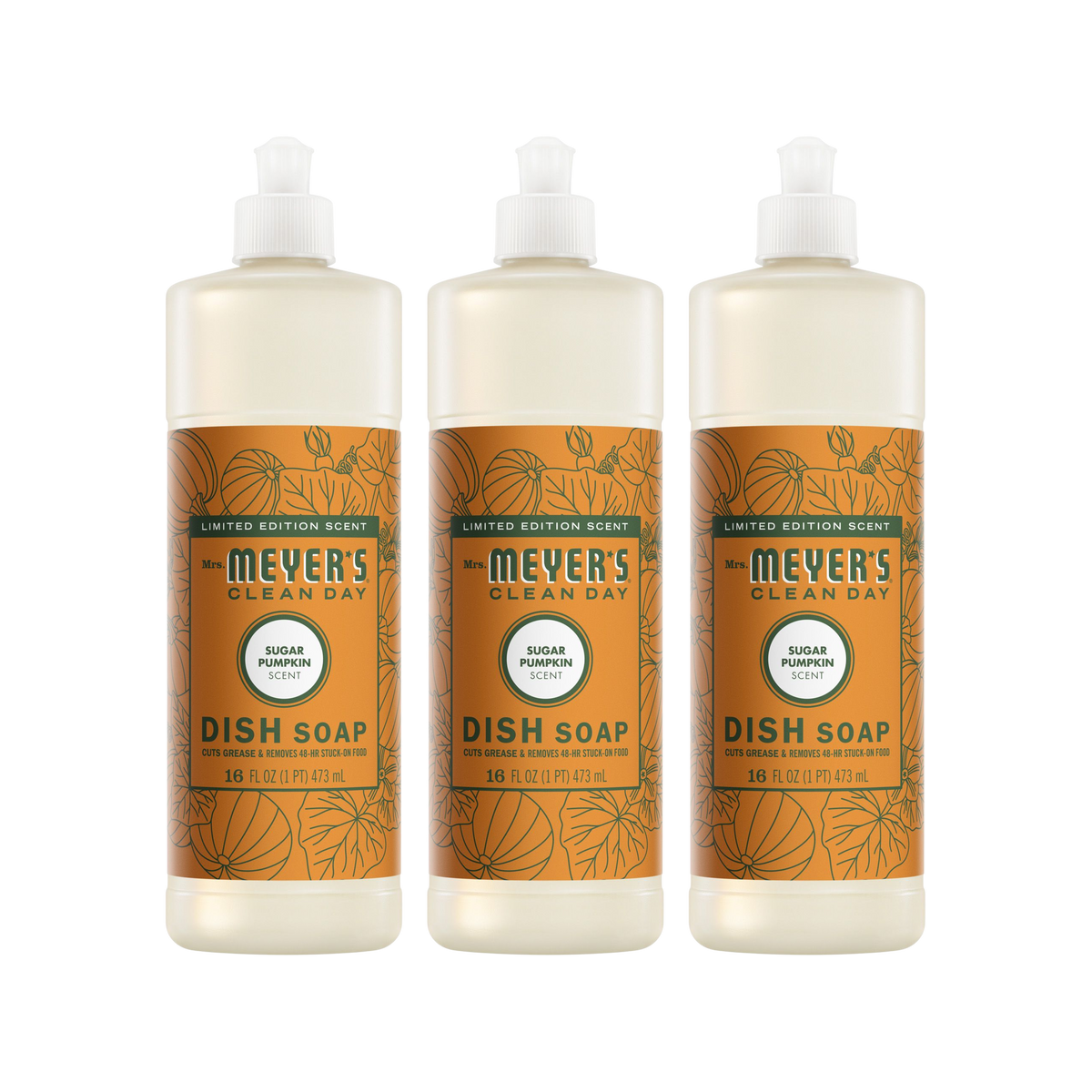 Sugar Pumpkin Dish Soap 3-count Bundle
