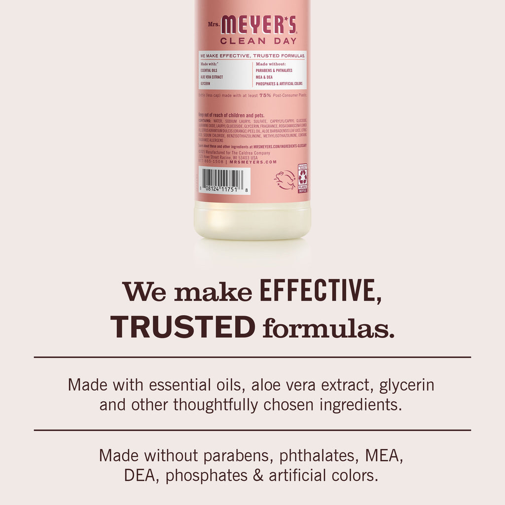 Mrs. Meyer's Rose Dish Soap 3-count bundle