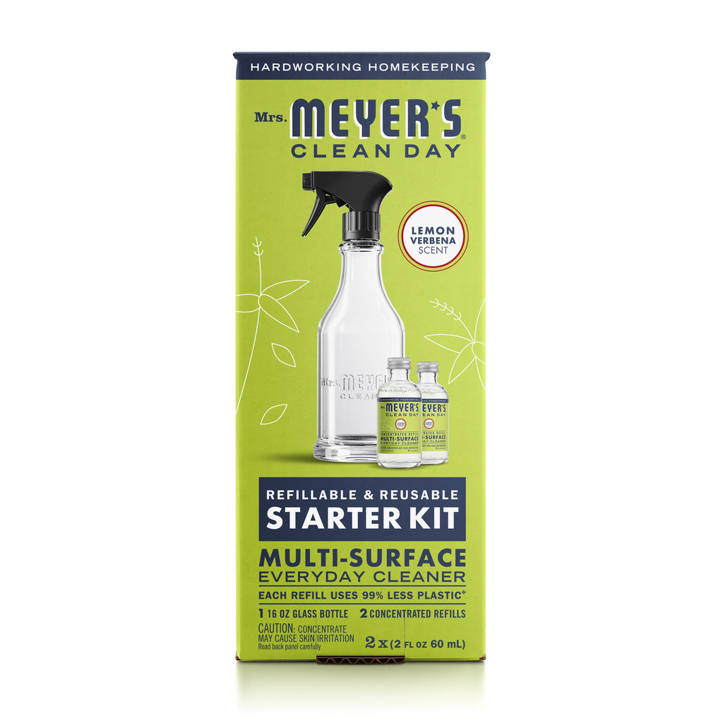 Mrs Meyer's Lemon Verbena Multi-Surface Everyday Cleaner Concentrate Starter Kit