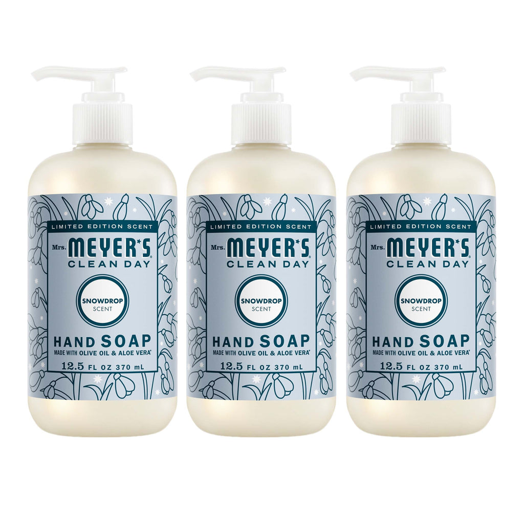 Mrs. Meyer's Snowdrop Liquid Hand Soap 3-count Bundle 