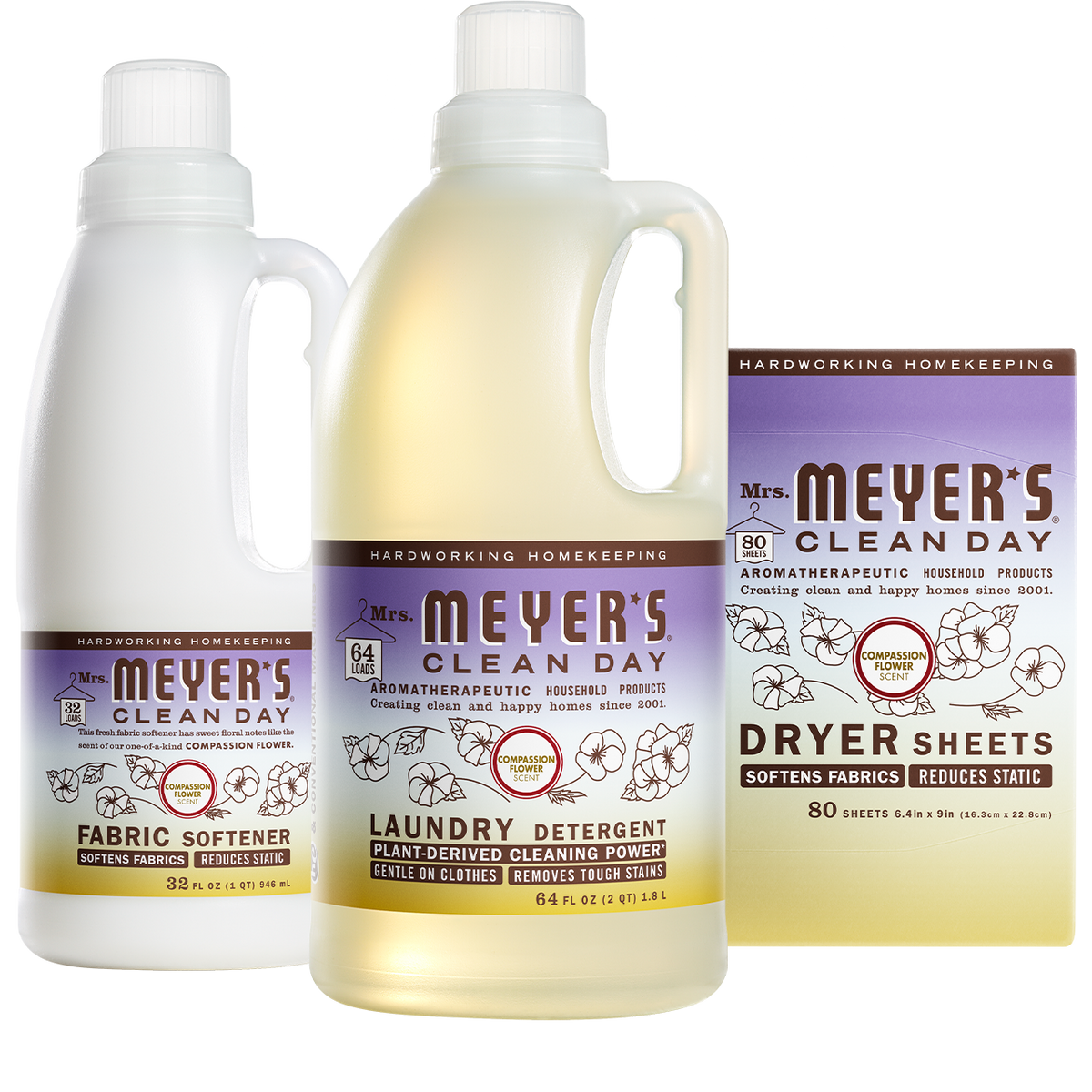 Mrs. Meyer's Compassion Flower Laundry Set