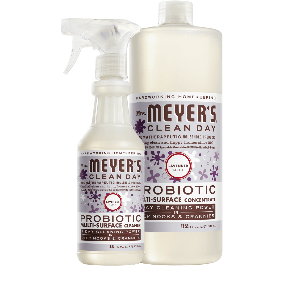 Mrs. Meyer's Lavender Probiotic Multi-Surface Cleaner & Concentrate Set