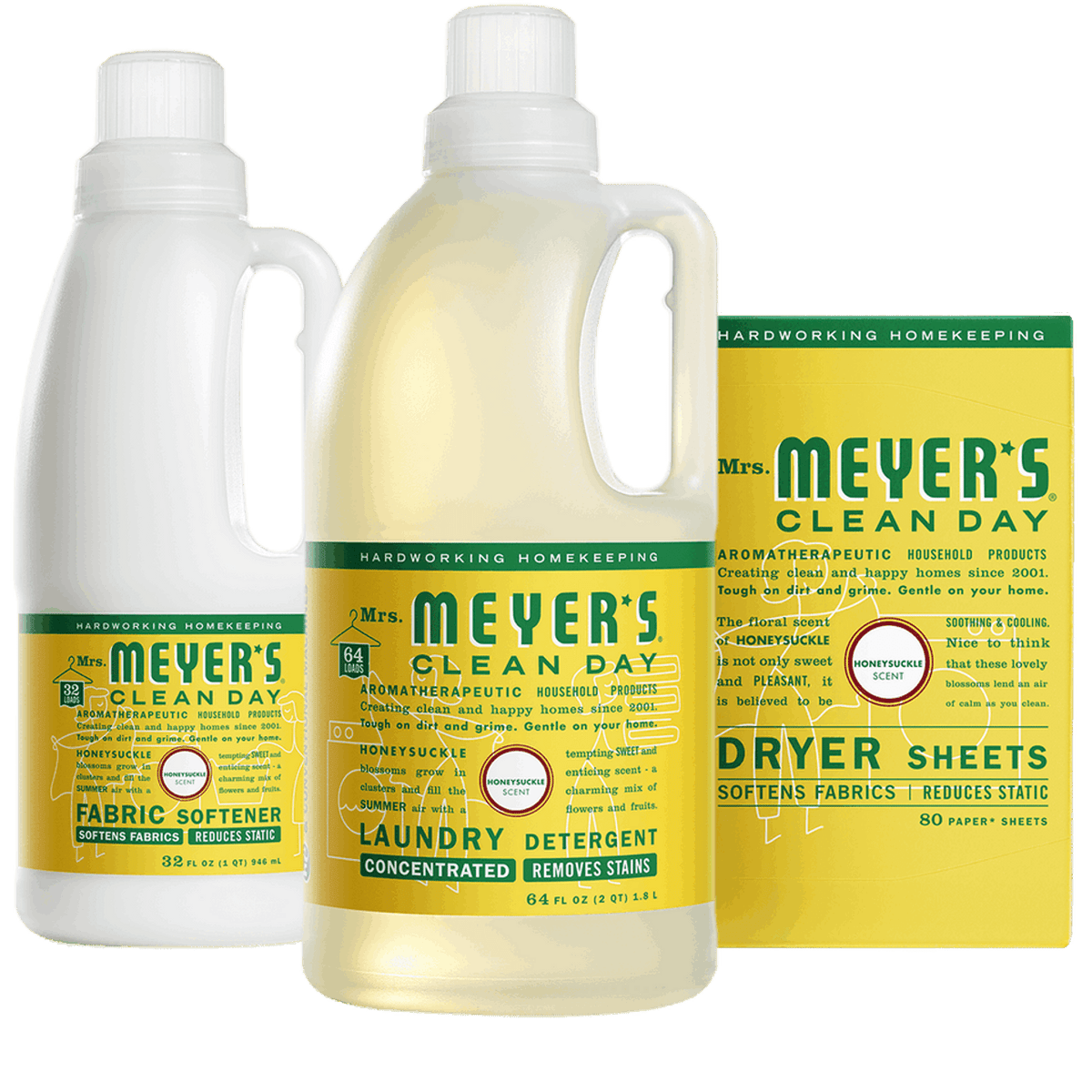 Mrs. Meyer's Honeysuckle Laundry Set