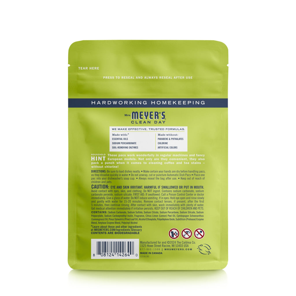 Mrs. Meyer's Lemon Verbena Automatic Dish Packs