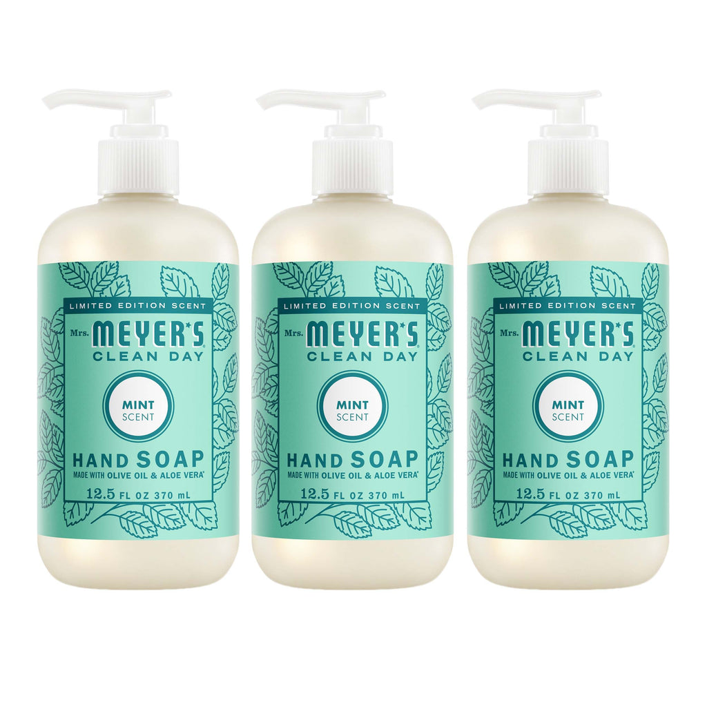 Mrs. Meyer's Mint Liquid Hand Soap 3-count Bundle 