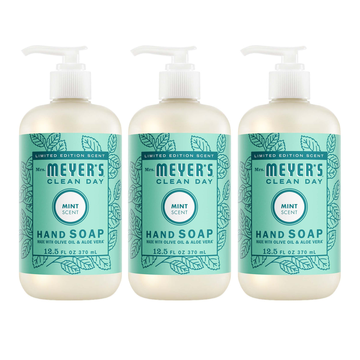 Mrs. Meyer's Mint Liquid Hand Soap 3-count Bundle 