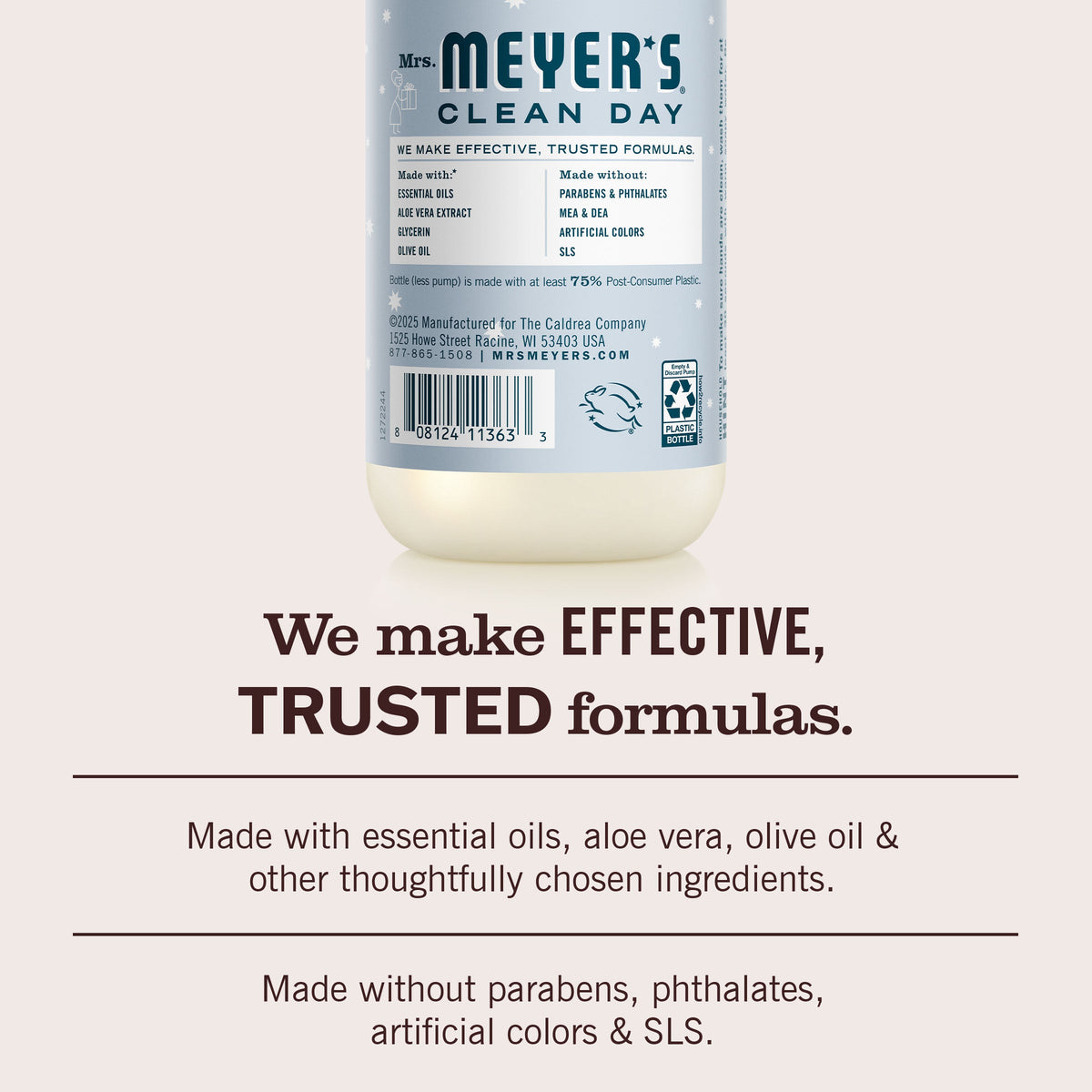 Mrs. Meyer's Snowdrop Liquid Hand Soap 3-count Bundle 